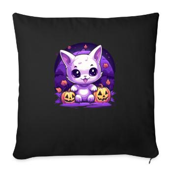 Kawaii cats Halloween costume for cat owners cats - Sofa pillowcase 17,3'' x 17,3'' (45 x 45 cm) - black - Front