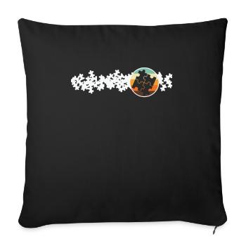 Jigsaw Puzzle Jig Saw Puzzle Lover - Housse de coussin décorative 45 x 45 cm - noir - Devant