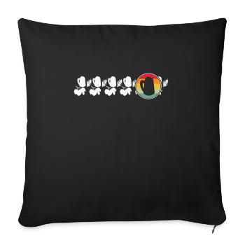 Home Brewing Craft Beer Hops Beer Enthusiast - Sofa pillowcase 17,3'' x 17,3'' (45 x 45 cm) - black - Front
