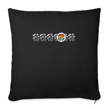 Cyclist Bicycle Cycle Road Bike Racing - Sofa pillowcase 17,3'' x 17,3'' (45 x 45 cm) - black - Front