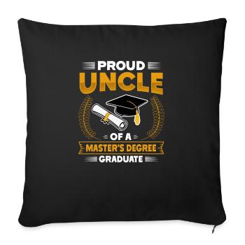 Master's Degree Studies Master's Degree - Sofa pillowcase 17,3'' x 17,3'' (45 x 45 cm) - black - Front