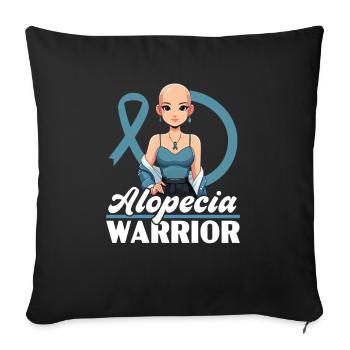 Alopecia Areata Awareness Month Kahlheit Glatze - Sofakissenbezug 45 x 45 cm - Schwarz - Vorne