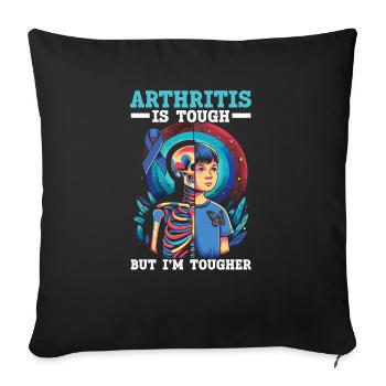 Sensibilisation à l’arthrite juvénile Maladie auto-immune - Housse de coussin décorative 45 x 45 cm - noir - Devant