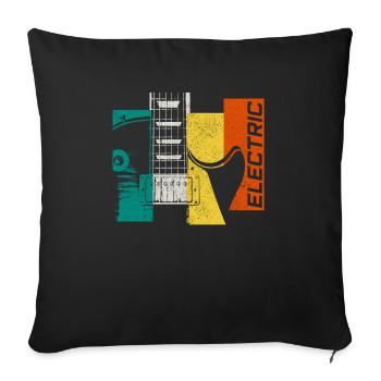Guitar Vintage Guitarist Gift - Sofa pillowcase 17,3'' x 17,3'' (45 x 45 cm) - black - Front