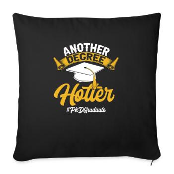 Doctorat Doctorat Doctorat Doctorat - Housse de coussin décorative 45 x 45 cm - noir - Devant