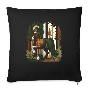 Centaure, créature mythique, mythologie grecque - Housse de coussin décorative 45 x 45 cm - noir - Devant