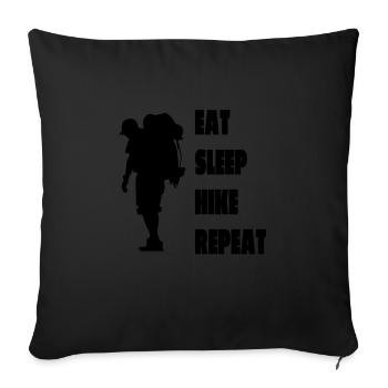 Randonnée Randonneurs en montagne Randonnée en montagne - Housse de coussin décorative 45 x 45 cm - noir - Devant