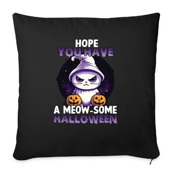 Costume de chat d'Halloween pour cadeau - Housse de coussin décorative 45 x 45 cm - noir - Devant
