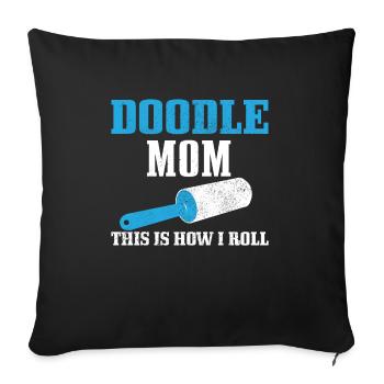 Goldendoodle Dog The Dood Gift - Sofa pillowcase 17,3'' x 17,3'' (45 x 45 cm) - black - Front