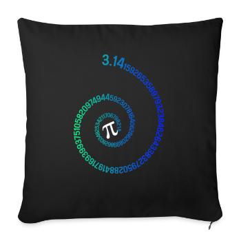 Pi Spirale Nouveauté Math Geek 3.14 Pi Jour - Housse de coussin décorative 45 x 45 cm - noir - Devant