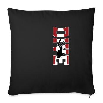 Diving Funny Vintage Diver Gift - Sofa pillowcase 17,3'' x 17,3'' (45 x 45 cm) - black - Front