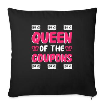 Coupon de points - Housse de coussin décorative 45 x 45 cm - noir - Devant