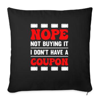Coupon de points - Housse de coussin décorative 45 x 45 cm - noir - Devant