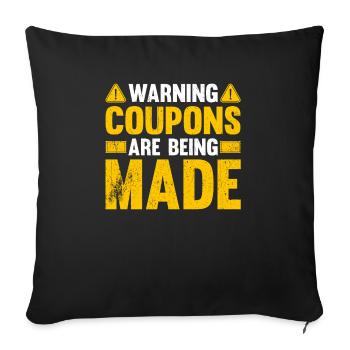 Coupon de points - Housse de coussin décorative 45 x 45 cm - noir - Devant