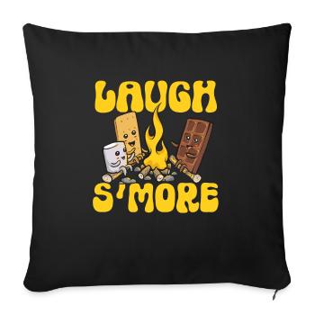 S'more Campfire Marshmallow Camping - Sofa pillowcase 17,3'' x 17,3'' (45 x 45 cm) - black - Front