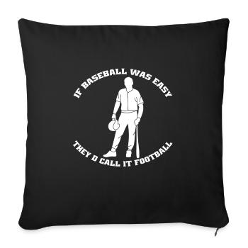 Baseball Baseballspieler Baseballer Baseballteam - Sofakissenbezug 45 x 45 cm - Schwarz - Vorne