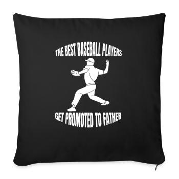 Joueur de baseball Équipe de baseball - Housse de coussin décorative 45 x 45 cm - noir - Devant