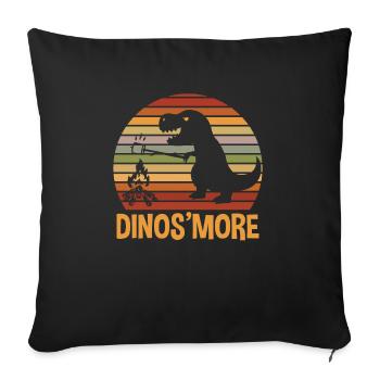 S'more Campfire Marshmallow Camping - Housse de coussin décorative 45 x 45 cm - noir - Devant