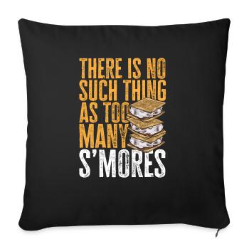 S'more Campfire Marshmallow Camping - Sofa pillowcase 17,3'' x 17,3'' (45 x 45 cm) - black - Front