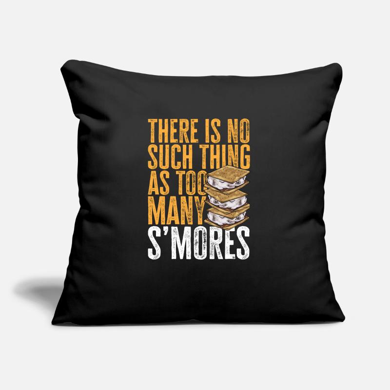 S'more Campfire Marshmallow Camping Housse de coussin décorative 45 x 45 cm