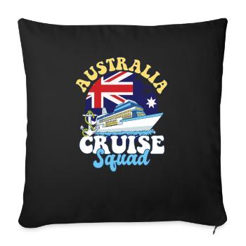 Australia Cruise Squad Family Vacation Trip - Sofa pillowcase 17,3'' x 17,3'' (45 x 45 cm) - black - Front