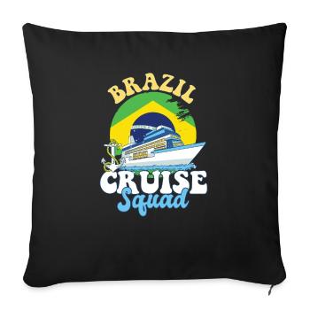 Brazil Cruise Squad Family Vacation Trip - Sofa pillowcase 17,3'' x 17,3'' (45 x 45 cm) - black - Front