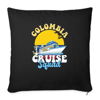Colombia Cruise Squad Family Vacation Trip - Sofa pillowcase 17,3'' x 17,3'' (45 x 45 cm) - black - Front