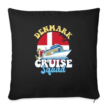 Denmark Cruise Squad Family Vacation Trip - Sofa pillowcase 17,3'' x 17,3'' (45 x 45 cm) - black - Front