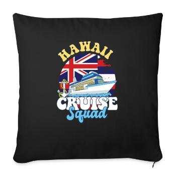Voyage de vacances en famille Hawaii Cruise Squad - Housse de coussin décorative 45 x 45 cm - noir - Devant