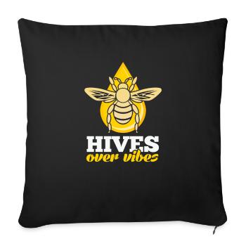S’extasie sur les vibrations - Housse de coussin décorative 45 x 45 cm - noir - Devant