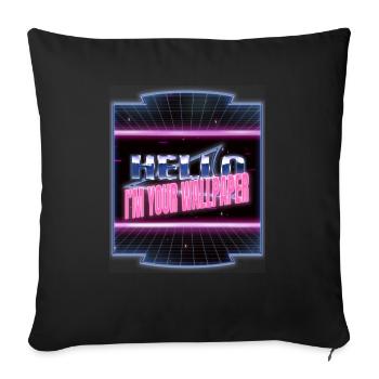 hack out bday hacker fans and free wifi codes - Sofa pillowcase 17,3'' x 17,3'' (45 x 45 cm) - black - Front