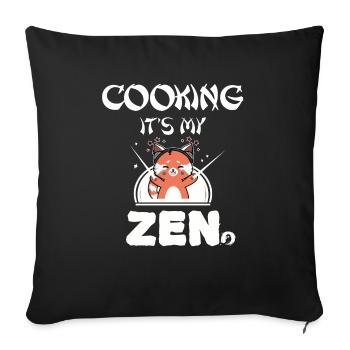 Cook - Sofa pillowcase 17,3'' x 17,3'' (45 x 45 cm) - black - Front