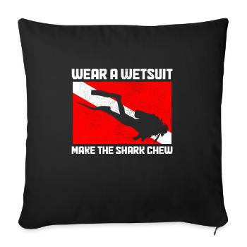 Diving Funny Vintage Diver Gift - Sofa pillowcase 17,3'' x 17,3'' (45 x 45 cm) - black - Front