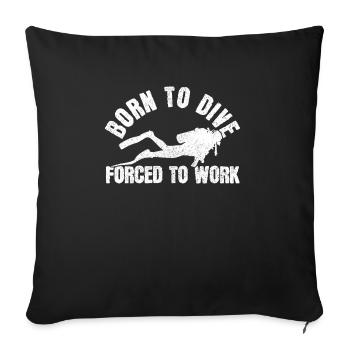 Diving Funny Vintage Diver Gift - Sofa pillowcase 17,3'' x 17,3'' (45 x 45 cm) - black - Front