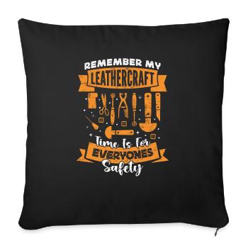 Leatherwork Leatherworker Stamping Crafts - Sofa pillowcase 17,3'' x 17,3'' (45 x 45 cm) - black - Front