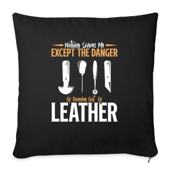 Leatherwork Leatherworker Stamping Crafts - Sofa pillowcase 17,3'' x 17,3'' (45 x 45 cm) - black - Front