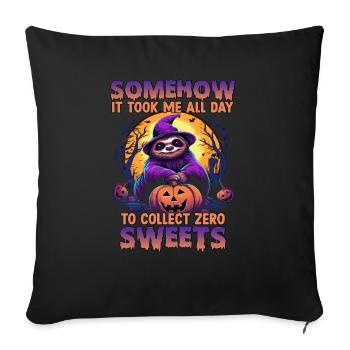 Halloween Sloth T | Funny Halloween Sloth Costume - Sofa pillowcase 17,3'' x 17,3'' (45 x 45 cm) - black - Front