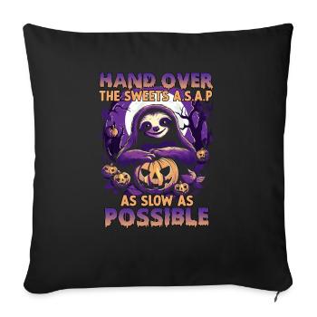 Costume d'Halloween de paresseux effrayant | - Housse de coussin décorative 45 x 45 cm - noir - Devant