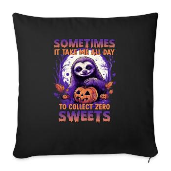 Costume amusant de paresseux d'Halloween pour les - Housse de coussin décorative 45 x 45 cm - noir - Devant