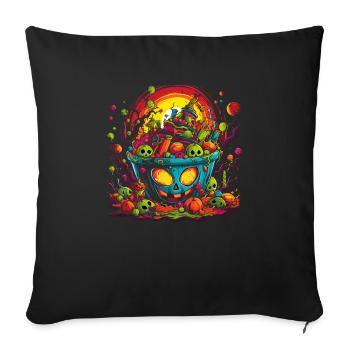 Candy Bucket Costume d'Halloween Trick or Treat - Housse de coussin décorative 45 x 45 cm - noir - Devant