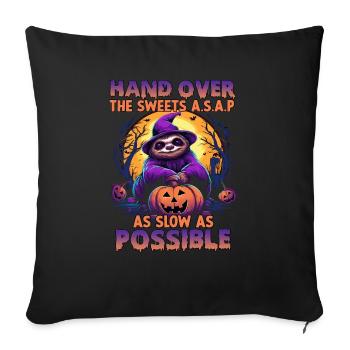 Costume mignon de paresseux d'Halloween | - Housse de coussin décorative 45 x 45 cm - noir - Devant