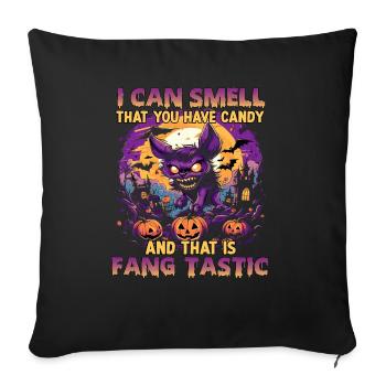 Costume de loup-garou kawaii Costume de fête d’Halloween - Housse de coussin décorative 45 x 45 cm - noir - Devant