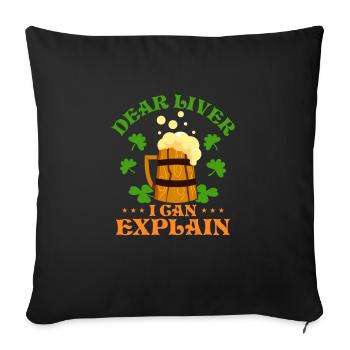 Cher foie, je peux t’expliquer - Housse de coussin décorative 45 x 45 cm - noir - Devant