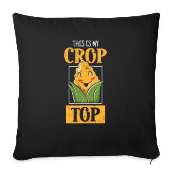 C’est mon dépoussiéreur de culture de producteur de maïs haut de culture - Housse de coussin décorative 45 x 45 cm - noir - Devant