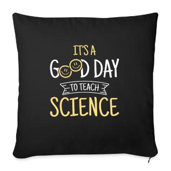 Science Teacher It's a Good Day - Sofa pillowcase 17,3'' x 17,3'' (45 x 45 cm) - black - Front