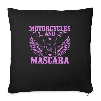 Moto Biker Drôle Cadeau - Housse de coussin décorative 45 x 45 cm - noir - Devant