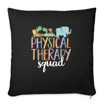 Physiotherapie Kinderphysiotherapeutin - Sofakissenbezug 45 x 45 cm - Schwarz - Vorne