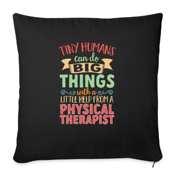 Physiotherapie Kinderphysiotherapeutin - Sofakissenbezug 45 x 45 cm - Schwarz - Vorne