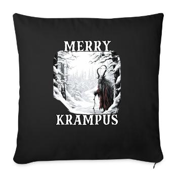 Krampus T | Costume de Krampus | Père Noël - Housse de coussin décorative 45 x 45 cm - noir - Devant