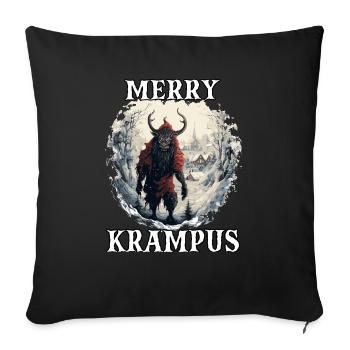 Krampus T | Costume de Krampus | Père Noël - Housse de coussin décorative 45 x 45 cm - noir - Devant